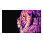 Designart – Art imprimé sur toile, lion violet faisant le guet (PT2464-32-16)-Impression