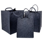 Ensemble de 3 paniers de rangement, gris foncé-1