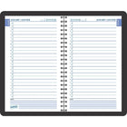 Agenda quotidien non daté à reliure spirale Staples - noir - 4 7/8 po x 8 po - bilingue-Le format quotidien non daté permet à l'utilisateur de planifier sa journée sur une seule page