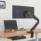 ShoppingAll - Support de bureau pour moniteur de jeu, entièrement réglable, à ressort à gaz, rouge-5