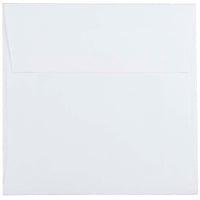JAM Paper Enveloppes de 5,5 x 5,5 po, blanc, 50/paquet-Enveloppes carrées en papier blanc ordinaire