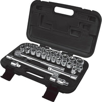 Aurora Tools – Ensemble de douilles métriques/SAE, 29 pièces, 1/2 po-Acier en vanadium chromé pour plus de solidité et de durabilité