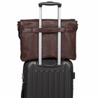 Mancini - Sac Messager pour portable 15po / tablette Milan - 18" x 6.5" x 12.25" - Brun-Convient au portables jusqu’à 15.6 pouces