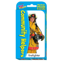 Trend Enterprises Community Helpers Pocket Flash Cards-Découvrez 27 métiers et outils communautaires différents utilisés dans ces emplois avec des jeux et des listes.