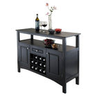 Winsome – Buffet de rangement Jasper-L’intérieur du tiroir mesure 13,94 larg. x 11,06 prof. x 3,54 haut. (po). Chaque armoire mesure 12,28 larg. X 13,31 prof. x 16,69 haut. (po). Assemblage requis.