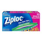 Sacs à collation Ziploc Snack Bags, paquet de 90-Tablettes faciles à ouvrir