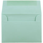 JAM Paper - Enveloppes à rabat droit format livret avec fermeture gommée, 4 3/8 x 5 3/4 po, bleu turquoise, 100/paquet-Taille : 4 3/8 x 5 3/4 po