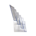 Porte-brochures de comptoir à 4 baies Futech - Acrylique - 9,25" L x 13,25" H x 7" P - Paquet de 2 (CTS0142)-1,25 po pour les trois emplacements