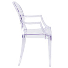 Flash Furniture – Chaise Ghost avec accoudoirs, fini cristal transparent, 4/ensemble -Appuis-bras courbés
