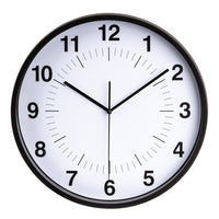 Gry Mattr - Horloge silencieuse contemporaine de 12 po - cadre noir-Châssis en plastique