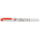 Zebra – Surligneur double pointe style stylo Mildliner, rouge doux-Double pointe : biseautée, pastille