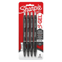 Sharpie - S-Gel de 0,7 mm stylo à encre gel, noir, 4/paq.-Gel