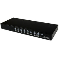 StarTech  Commutateur KVM USB PS/2 1U à montage sur châssis avec OSD, 16 ports-Configuration en cascade ajoute une flexibilité et offre un support pour le contrôle de jusqu’à 136 ordinateurs