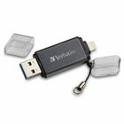 Verbatim - Clé USB double Store 'n' Go USB 3.2 Gen 1 de 128 Go pour appareils Apple Lightning - Graphite-Accédez au contenu stocké directement depuis le lecteur