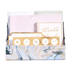 Mara-Mi - Ensemble de correspondance pour bureau - Marbre-Rose, or