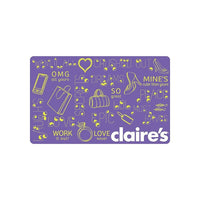 Claire's – Carte-cadeau de 20 $-La carte-cadeau est émise par Claire’s Boutiques, Inc. et ne peut être échangée que à un magasin Claire’s, Icing ou Icing by Claire’s au Canada. Les cartes cadeaux ne peuvent pas être remboursées, échangées contre un montant en espèce sauf si la loi l'exige et ne seront remplacées si perdues ou volées sans la présentation du reçu original. Pour vérifier le solde restant, veuillez composer le 1-888-476-4700. Aucune date d'expiration ni frais de services.