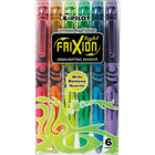 Pilot – Surligneurs FriXion Light effaçables, pointe biseautée, couleurs variées, paquet de 6-Les surligneurs ont un bout en caoutchouc spécial pour effacer l'encre thermique