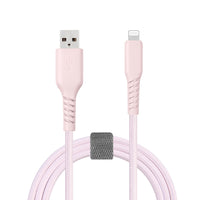 Basic Tech - Câble Lightning de 3 pi, Rose-elegant et sans enchevêtrement