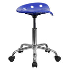 Flash Furniture – Tabouret tracteur éclatant de 25,75 po, bleu nautique (LF214ANTCLBLUE)-Siège de tracteur moulé pour confort