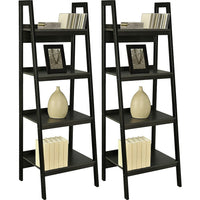 Dorel – Offre groupée de bibliothèque Ladder, ensemble de 2, noir-2 bibliothèques comprises