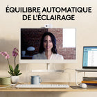 Logitech - Brio 100 Webcam Full HD - Blanc cassé-Un microphone intégré pratique garantit que vous êtes clairement entendu lors des appels vidéo