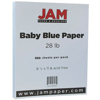 Jam Paper Papier texturé, 8 1/2 x 11 po, bleu clair, 500 feuilles/rame-Bleu clair