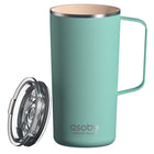 ASOBU - Puramic Tower Mug - 20 oz - Vert Menthe-Couvcle `a glissi`ere