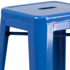 Flash Furniture – Ensemble avec table bistro et 2 tabourets sans dossier, int/ext, métal, bleu (CH31330B230SQBL)-27,75 larg. x 27,75 prof. x 40 haut. (po)/carré