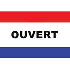 Drapeau avec message, 36 x 60 po, Ouvert-Drapeau 100 % polyester de 36 x 60 po pour usage intérieur ou extérieur