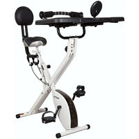 FitDesk – Bureau/vélo 3.0 de luxe avec trousse d'extension du bureau et support pour tablette (FD3PLUS)-Bureau/vélo d'exercice pliant et leeger