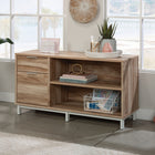 Sauder - Bergen Circle Crédence de classement de bureau moderne - Kiln Acacia-Deux tiroirs comportent des glissières à extension complète pour les fournitures de bureau