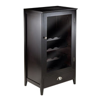 Winsome – Armoire à vin avec tablette modulaire Bordeaux, 20 bouteilles-Le porte-verres peut stocker de 16 à 20 verres.  Les quatre tablettes vous permettront de stocker 20 bouteilles de vin.