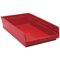 Quantum Storage Systems - Bacs De Rangement Pour Tablettes, 11-1/8po La X 4po H X 17-7/8po P, Rouge, Capacité 40 Lb, paquet de 5-Capacité 40 lb