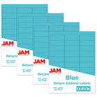 JAM Paper Étiquettes adresse pour le courrier, 2 5/8 x 1 po, bleu lune Astrobright, 480 par paquet-3,2 oz