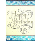Rosedale – Cartes de souhaits et enveloppes « Happy Birthday » doré, 5 1/2 x 8 po, 6/paquet (19693)-Imprimé sur du papier cartonné non couché de haute qualité