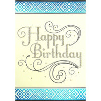 Rosedale – Cartes de souhaits et enveloppes « Happy Birthday » doré, 5 1/2 x 8 po, 6/paquet (19693)-Imprimé sur du papier cartonné non couché de haute qualité