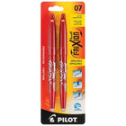 Pilot - Stylos à bille FriXion à encre gel effaçable - 0,7 mm - rouge - paquet de 2-Pointe de 0,7 mm