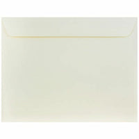 JAM Paper - Enveloppes Strathmore pour livret 10 x 13 - Vélin blanc naturel - paquet de 100-Enveloppe tissée blanche naturelle