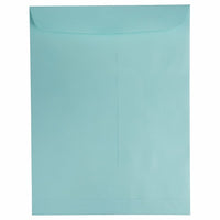 JAM Paper - Enveloppes à ouverture au sommet, rabat droit et fermeture gommée, 10 x 13 po, aqua, pqt/1000-Aqua