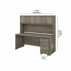 Bureau 72 po x 30 po avec huche et classeur mobile Studio C de Bush Business Furniture - hickory moderne/hickory moderne-Bois d’ingénierie en hickory moderne/hickory moderne