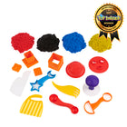 Kinetic Sand - Coffret Sandisfactory avec 907 g de Kinetic Sand coloré et noir comprenant plus de 10 outils-Plus de 10 outils et moules : Avec les outils et moules (plus de 10) et 907 g de sable inclus, vous pouvez transformer le Kinetic Sand comme jamais auparavant. Mélangez, coupez, tirez, façonnez, écrasez et révélez des formes surprises