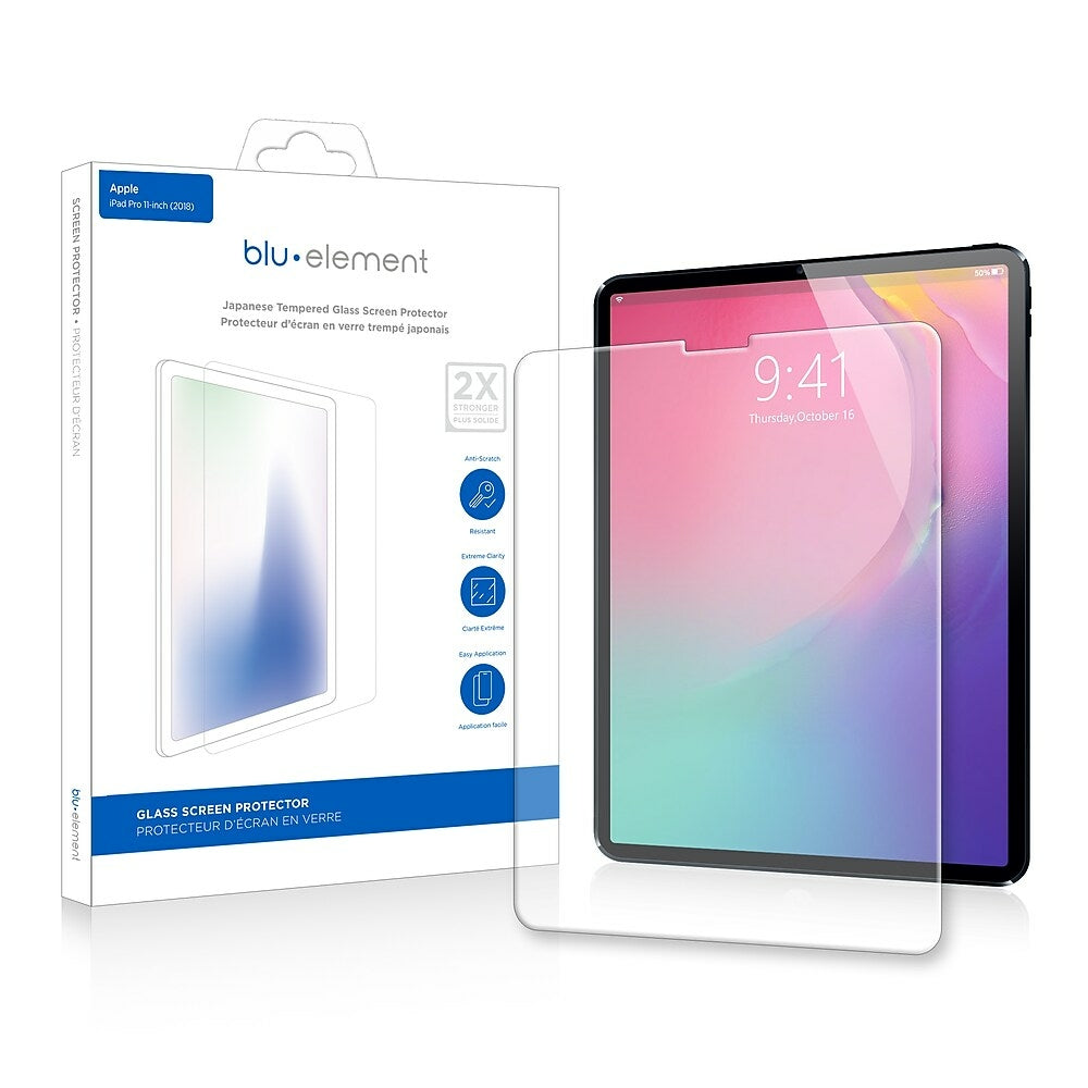 Protecteur d'écran en verre trempé Blu Element pour iPad Pro 11 2021/iPad  Pro 11 2020/iPad Pro 11 protecteurs d'écran