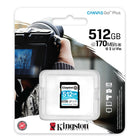 Kingston - Carte mémoire SDXC Canvas Go Plus UHS-I de 512 Go-Vitesse de lecture de 170 Mo/s