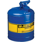 JustriteMD – Bidon de sécurité de type I sans entonnoir, 5 gal, 11 3/4 x 16 7/8 po, bleu-Les bidons de sécurité de type I sont conçus avec un seul bec pour remplir et verser toutes sortes de liquides inflammables