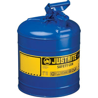 JustriteMD – Bidon de sécurité de type I sans entonnoir, 5 gal, 11 3/4 x 16 7/8 po, bleu-Les bidons de sécurité de type I sont conçus avec un seul bec pour remplir et verser toutes sortes de liquides inflammables