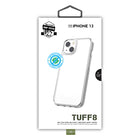 TUFF8 - Étui pour iPhone 13 - Transparent-Les bords surélevés protègent l'écran des fissures et des rayures dues aux chutes à plat