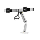 Double moniteur support de bureau Heavy Duty pour les écrans et moniteurs 24 à 32 po de North Bayou - F32B, Blanc-Double Écran moniteur montage