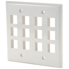 Digiwave – Plaque murale Keystone, 12 fentes, 5 x 7 x 1 (po), blanc-Compatible avec n’importe quelle prise Keystone
