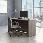 Sauder 59"W La Collection Affirm Bureau - Finition Hudson Elm-  La surface supérieure en mélamine est résistante à la chaleur, aux taches et aux rayures