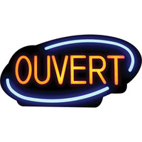 Royal Sovereign® – Enseigne à DEL Ouvert, français-Éclairage DEL brillant illuminant une enseigne en acrylique durable